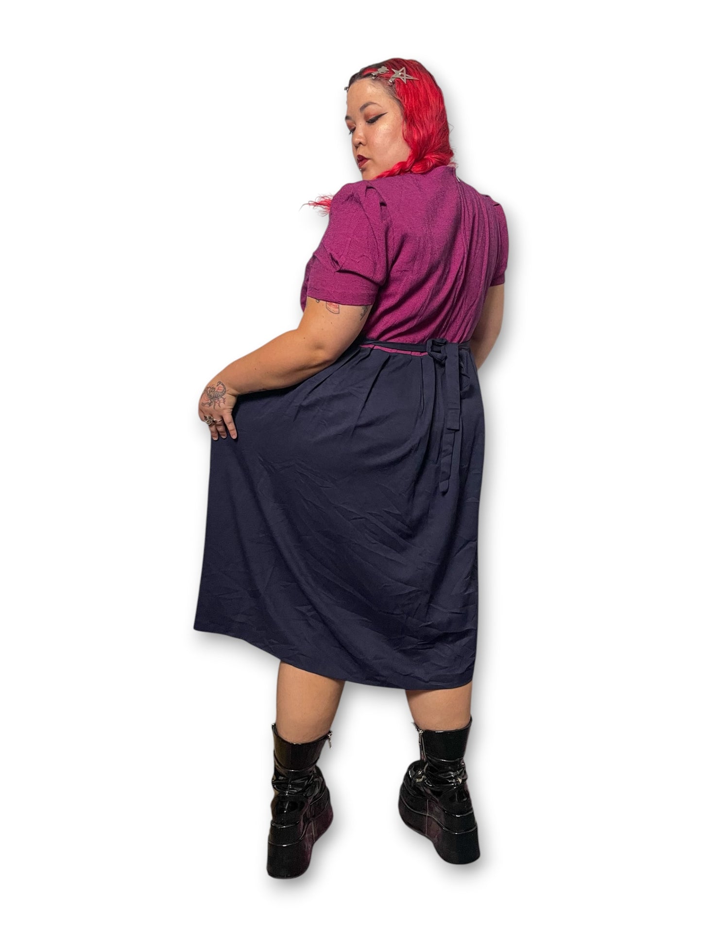 90’s Retro Grunge Midi Dress (2X)