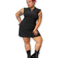 90’s/Y2K Black Slinky Mini Dress (XL/1X)