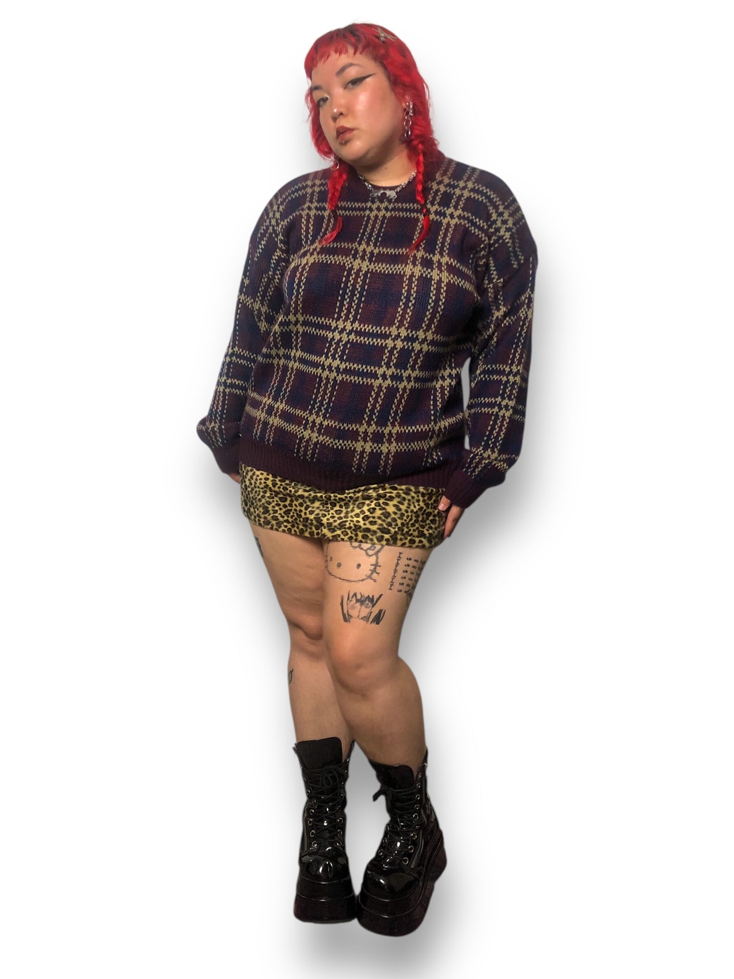 80’s/90’s Windridge Plaid Knit Sweater (XL/2X)