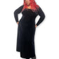 90’s Velvet Long Sleeve Maxi Dress (XL)