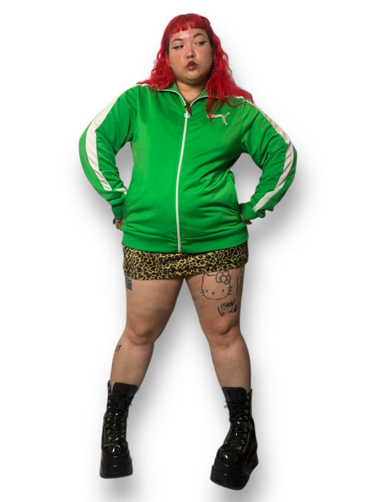 Y2K Puma Green Track Jacket (L/XL)
