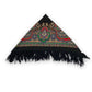 Black Paisley Filigree Print Scarf