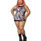 90’s/Y2K Print Pleated Tank Top (XL)