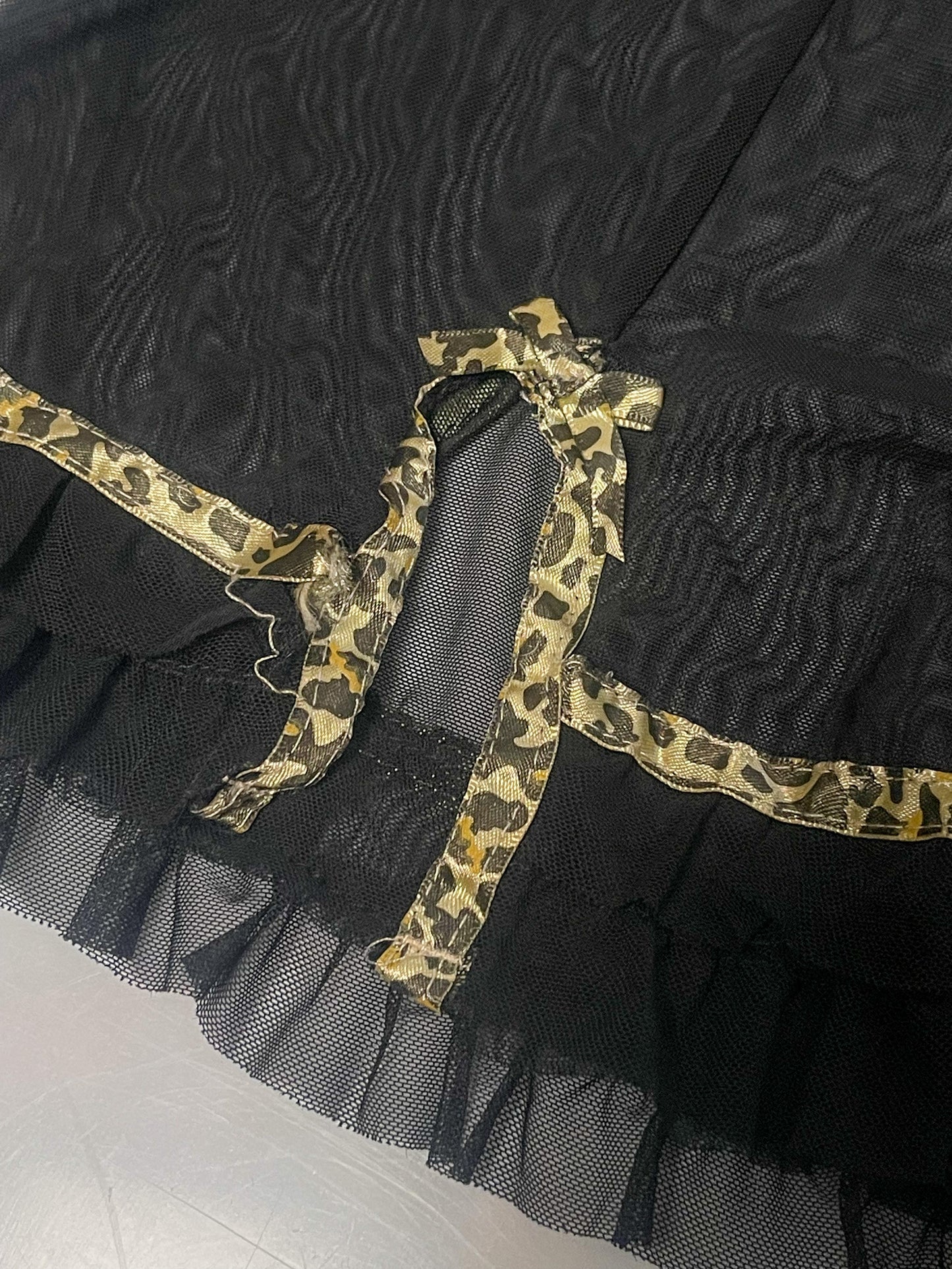 Y2K Black Leopard Chemise (L)