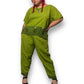 90’s/Y2K Mlle Gabrielle Olive Green 2-Piece Set (3X)