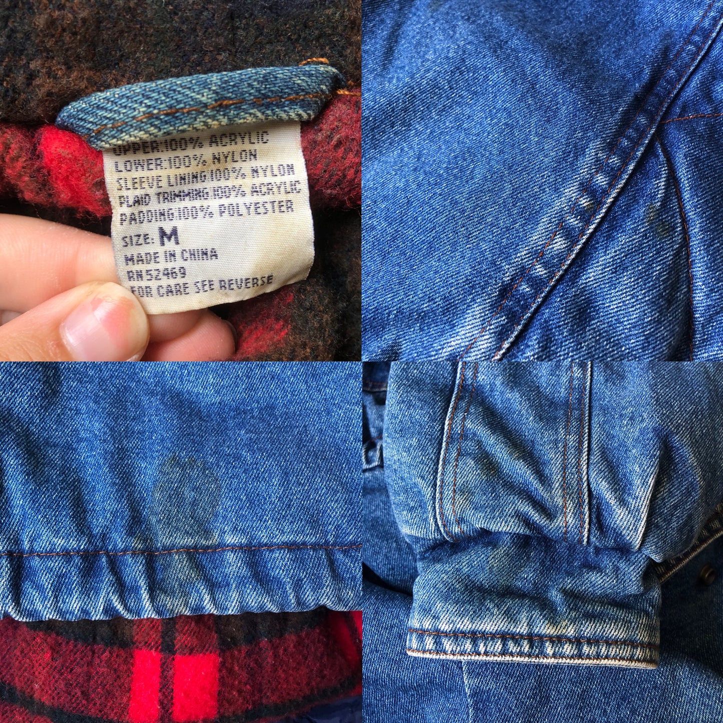90’s Denim Hooded Jacket (M)