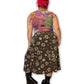 90’s Brown Floral Print Skirt (L/XL/1X)