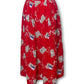 60’s/70’s Japanese Print Pleated Skirt (XS)
