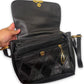 90’s Black Patchwork Leather Purse