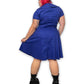 Navy Blue Retro Dress (XL)