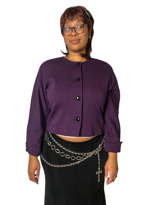 80’s/90’s Adrian-Avery Dark Purple Retro Blazer (XL)