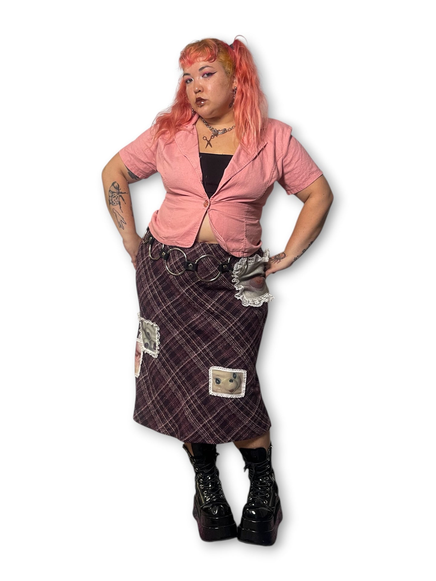 Y2K Short Sleeve Blazer Jacket (1X/2X)
