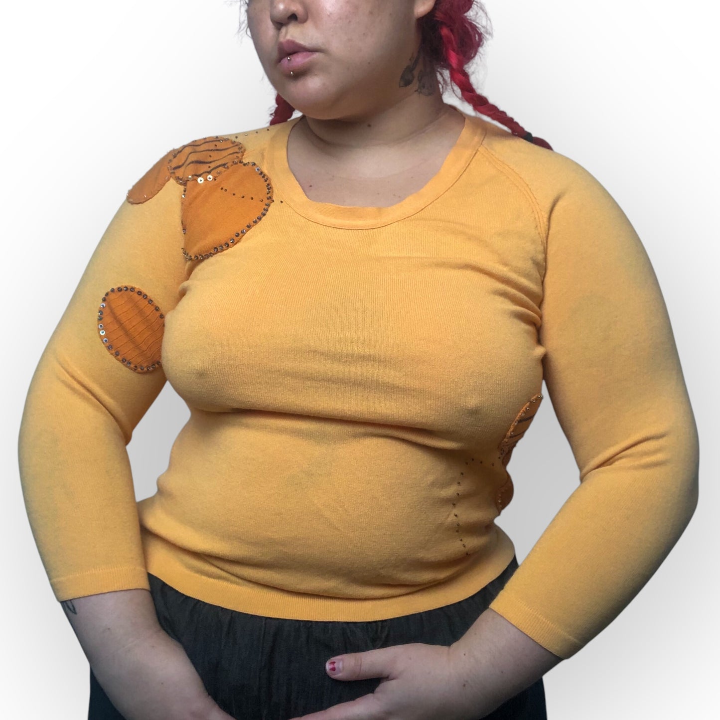90’s Coco & Co Orange Long Sleeve Shirt (XL)