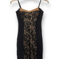 Y2K Moda International Black and Cream Bodycon Dress (S/M)