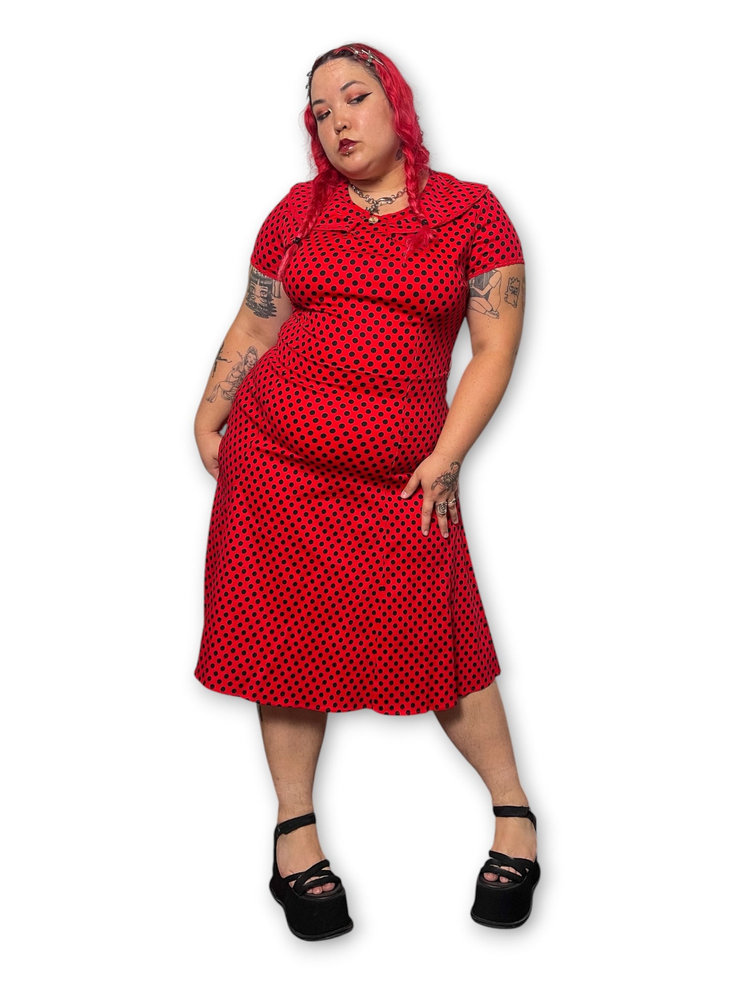 Ladybug Retro Wiggle Dress (XL)