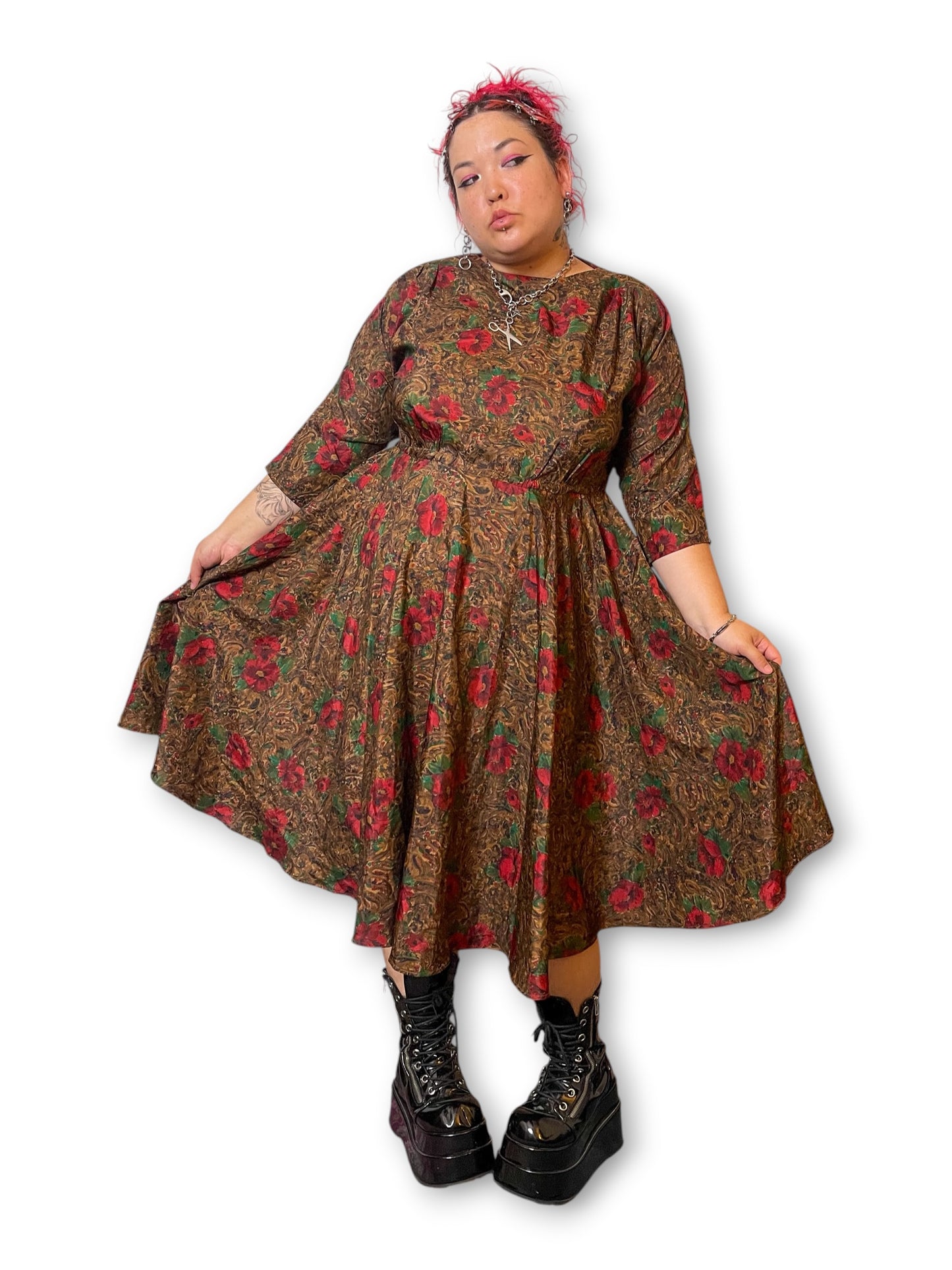 70’s/80’s Retro Boho Dress (2X/3X)