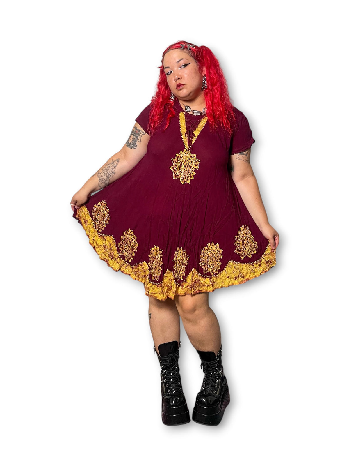 90’s/Y2K Boho Whimsy Dress (OSFM)