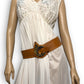 Vintage Brown Faux Leather Belt (M)