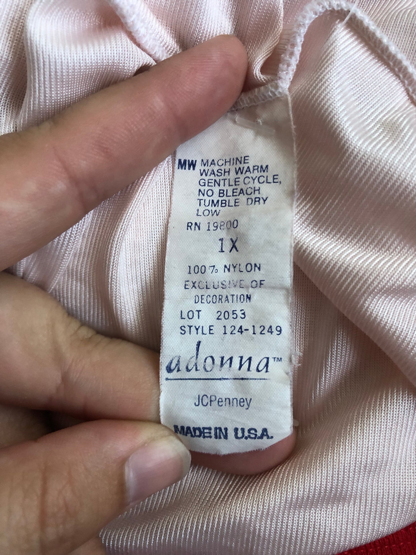 70’s/80’s Adonna by JCPenney Baby Pink Nylon Shorts (XL/2X)