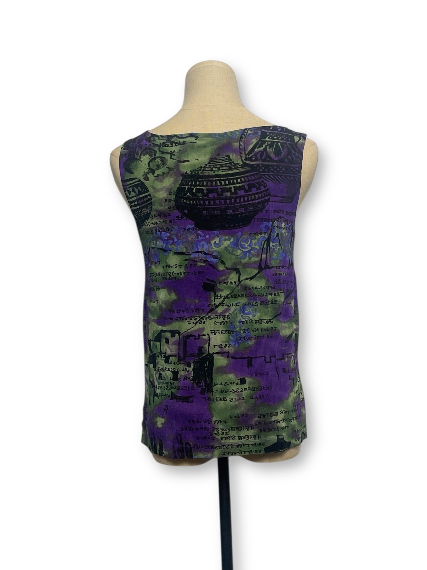 Y2K Asian Graphic Print Tank Top (M)