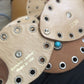 Vintage Tan Leather Medallion Belt (M/L)