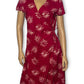 90’s Eddie Bauer Red Floral Wrap Dress (L/XL)
