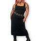 90’s Chico’s Travelers Black Slinky Maxi Dress (XL/2X)