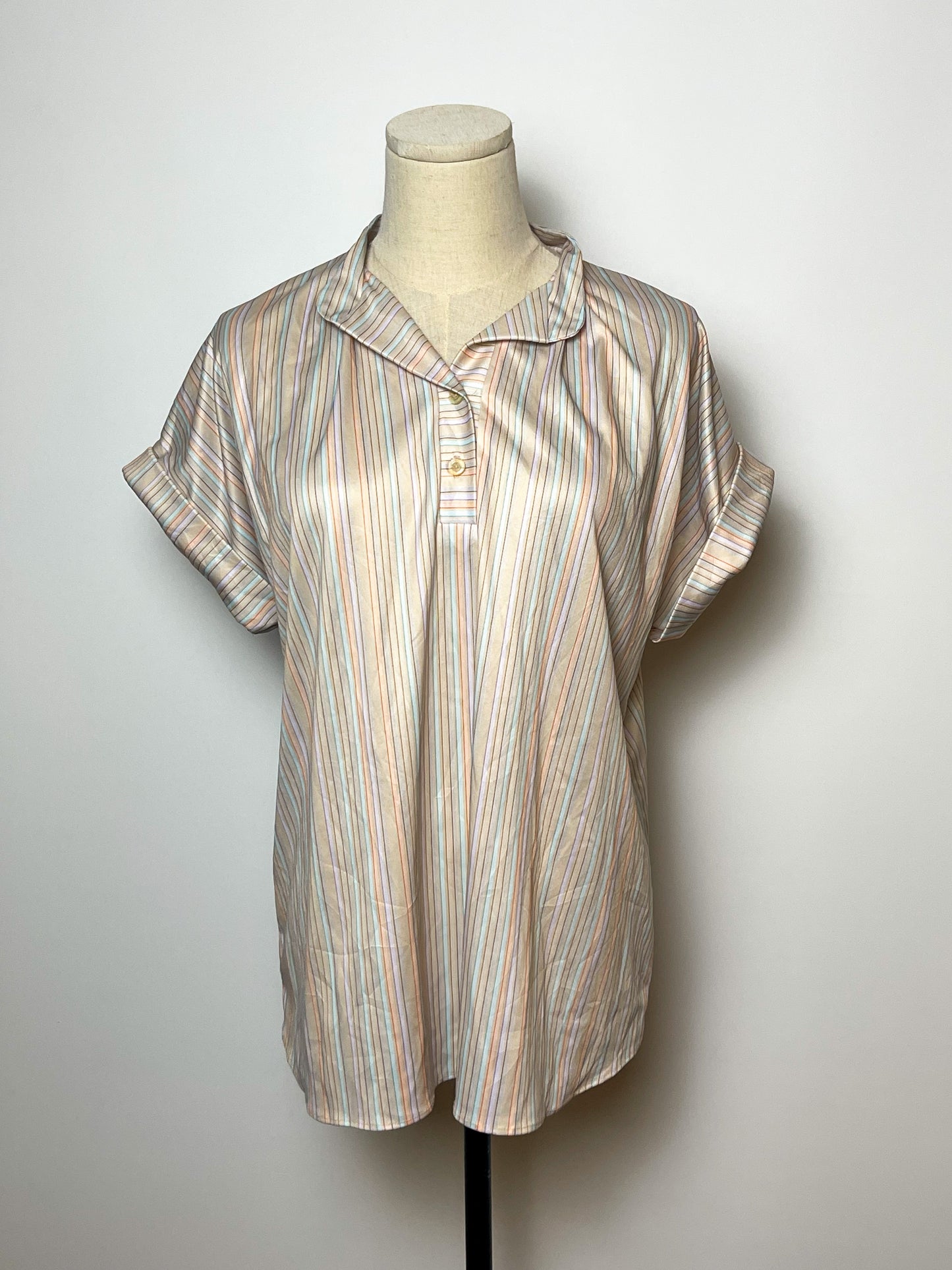 70’s Retro Striped Blouse (L/XL)