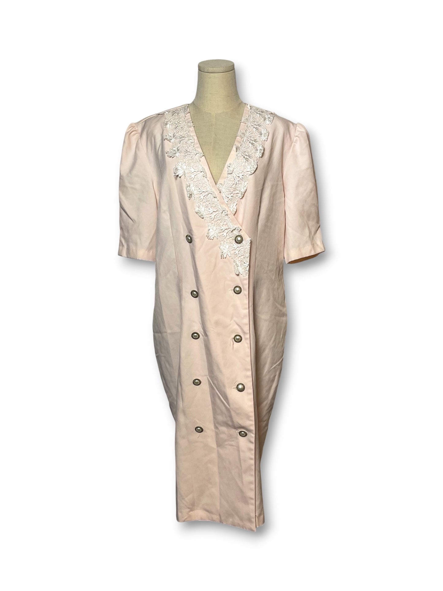 80’s Baby Pink Retro Shift Dress (1X)
