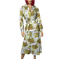 70’s White and Green Retro Print 2-Piece Set (L/XL)