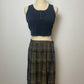 90’s Grunge Plaid Pleated Skirt (M/L)