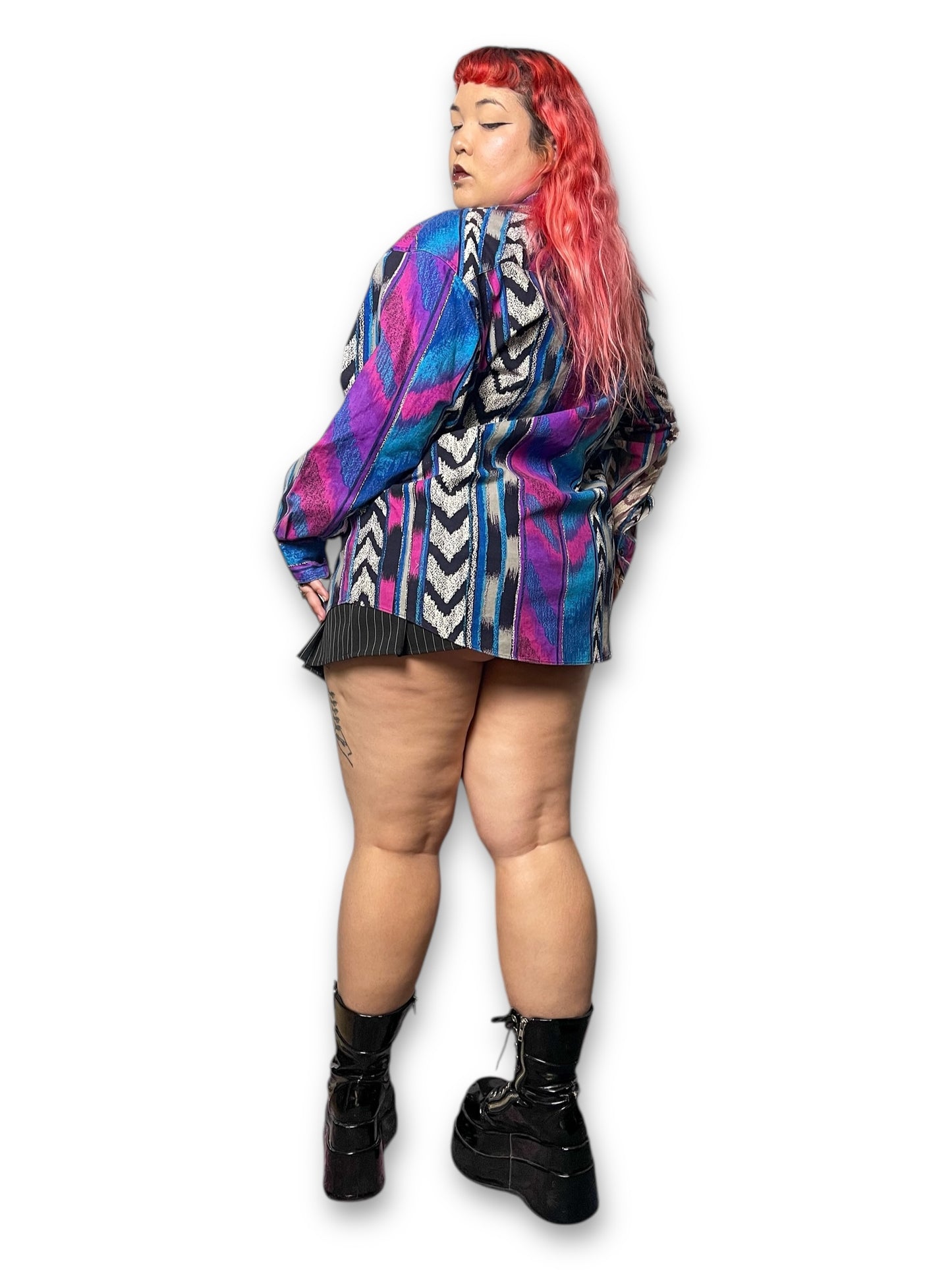 80’s/90’s Sergio Valentino Retro Southwestern Print Button Down Shirt (1X/2X)