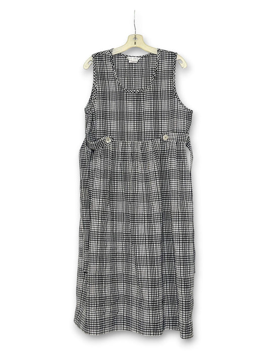 90’s Gingham Plaid Maxi Dress (L)