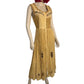 90’s M.P.H. Dandelion Yellow Embroidered Maxi Dress (M)