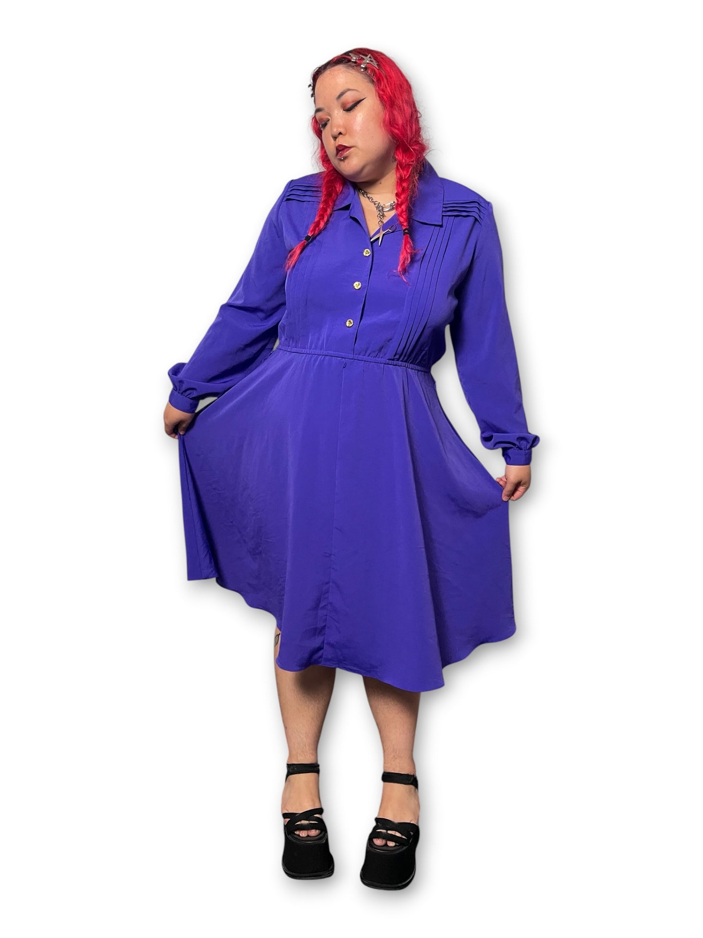 80’s Retro Shirt Dress (1X)