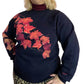 90’s Art Unlimited Sportswear Navy Blue Mock Turtleneck Sweatshirt (L)