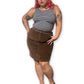 Y2K/Modern Brown Corduroy Skirt (XL)
