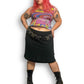 90’s Robbie Bee Black Mesh Layered Skirt (3X)