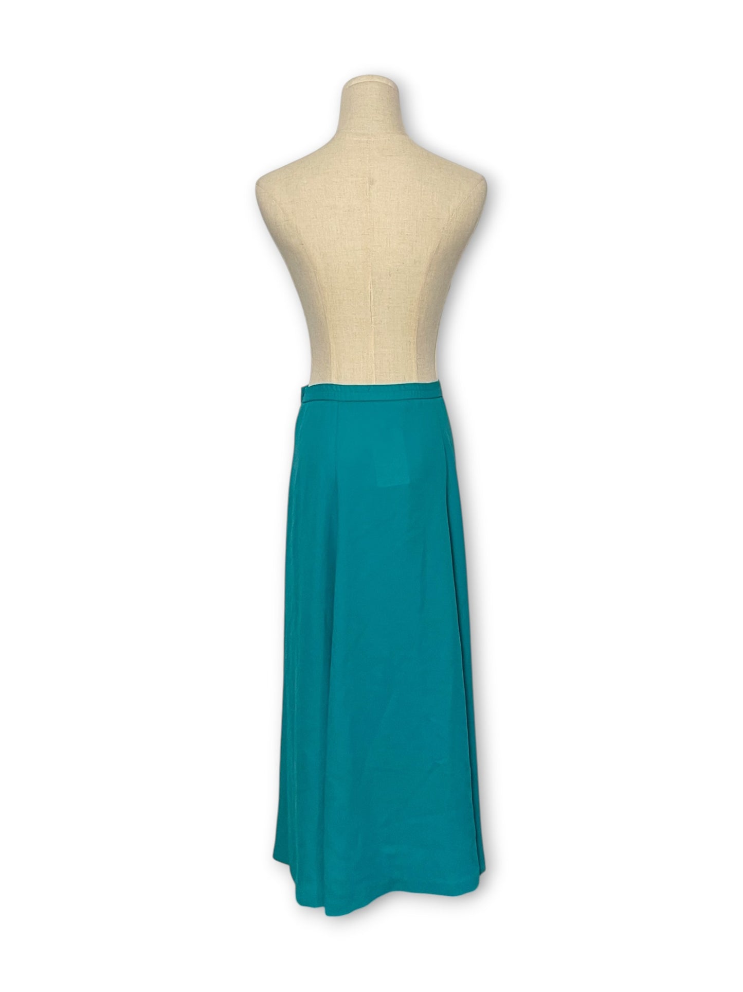90’s/Y2K Retro Turquoise Midi Skirt (XL)