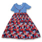 70’s/80’s Retro Patchwork Prairie Dress (L/XL)