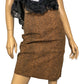 80’s/90’s Leopard Print Leather Skirt (S/M)