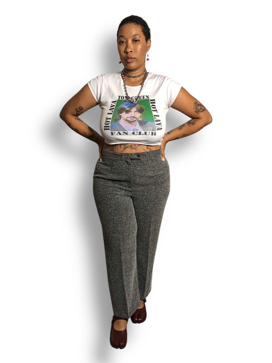 Y2K Style & Co Black and White Knit Dress Pants (2X)