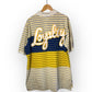 Y2K Rocawear White Striped Polo Shirt (XL)