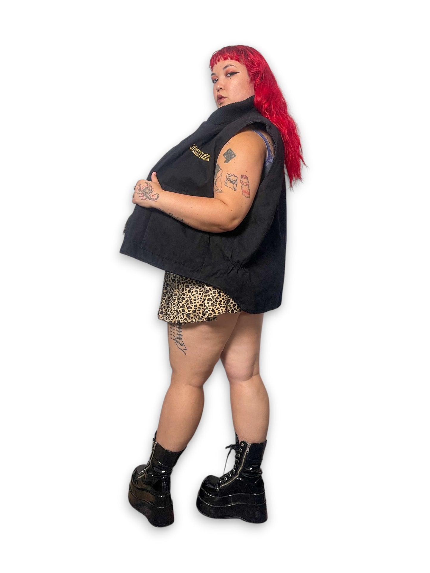 90’s/Y2K Black Work Vest (XL/1X/2X)