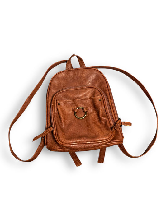 90’s b.o.c. Born Concepts Chestnut Faux Leather Mini Backpack
