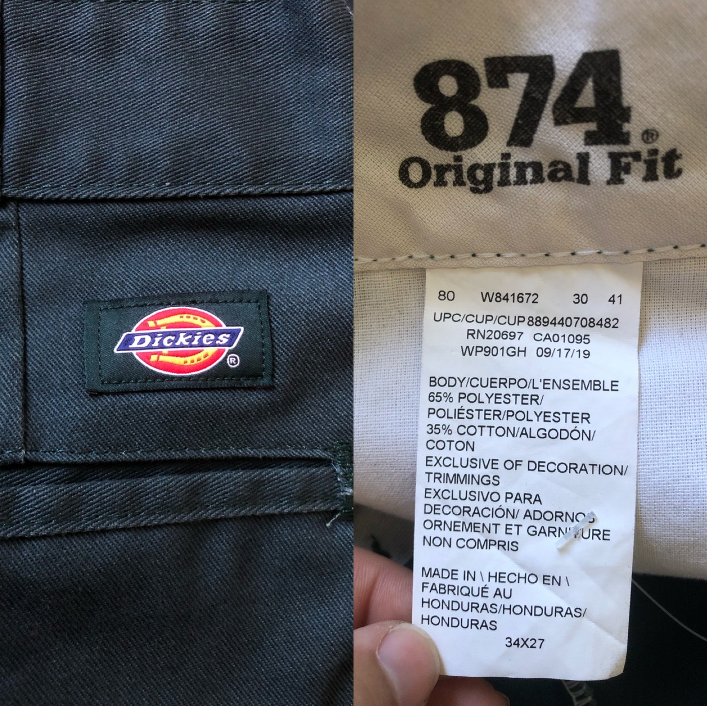Y2K/Modern Dickies 874 Hunter Green Work Pants (L)