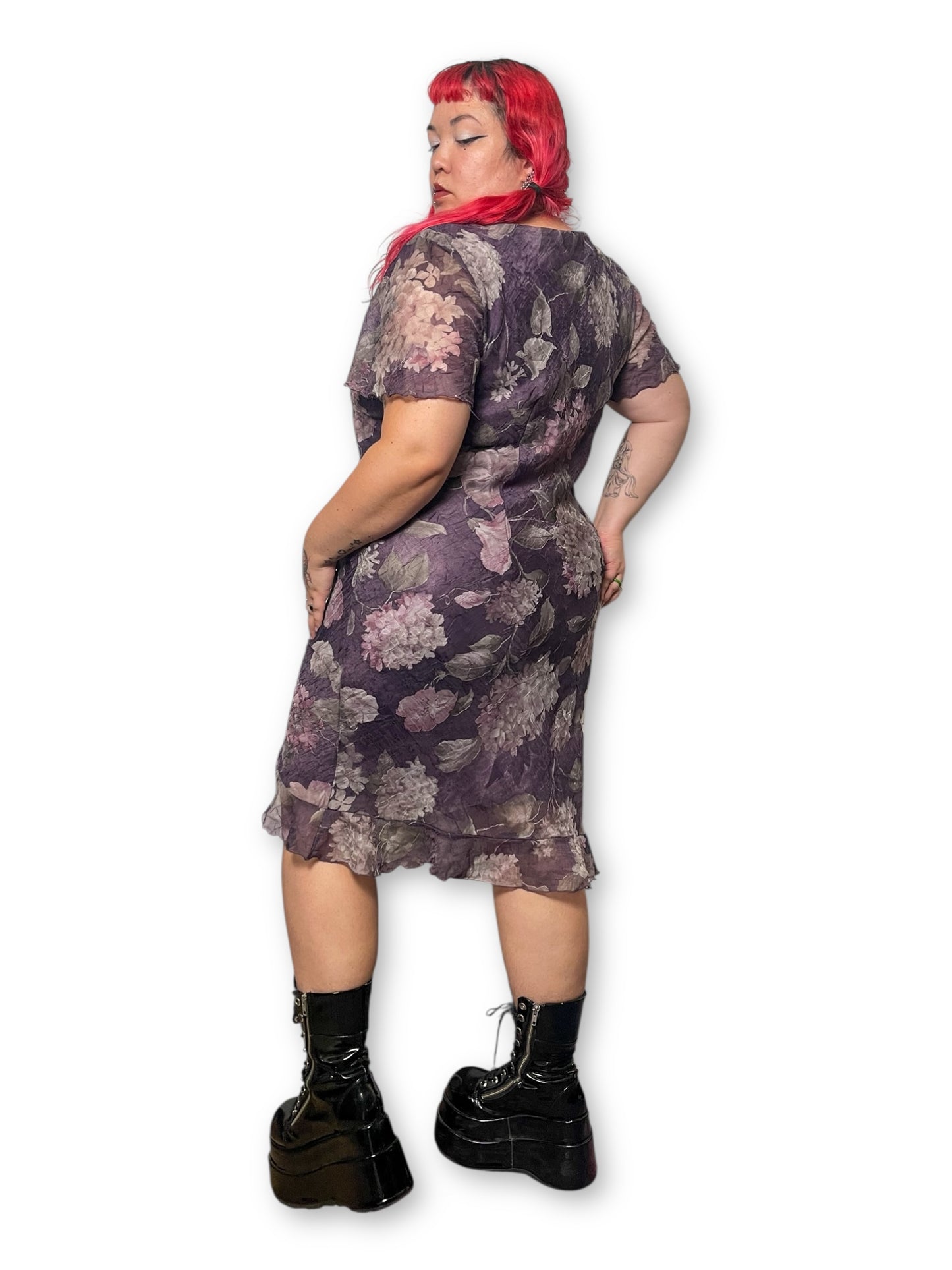90’s Floral Midi Dress (1X)
