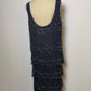 90’s Silk Beaded Tiered Cocktail Dress (XL/1X)
