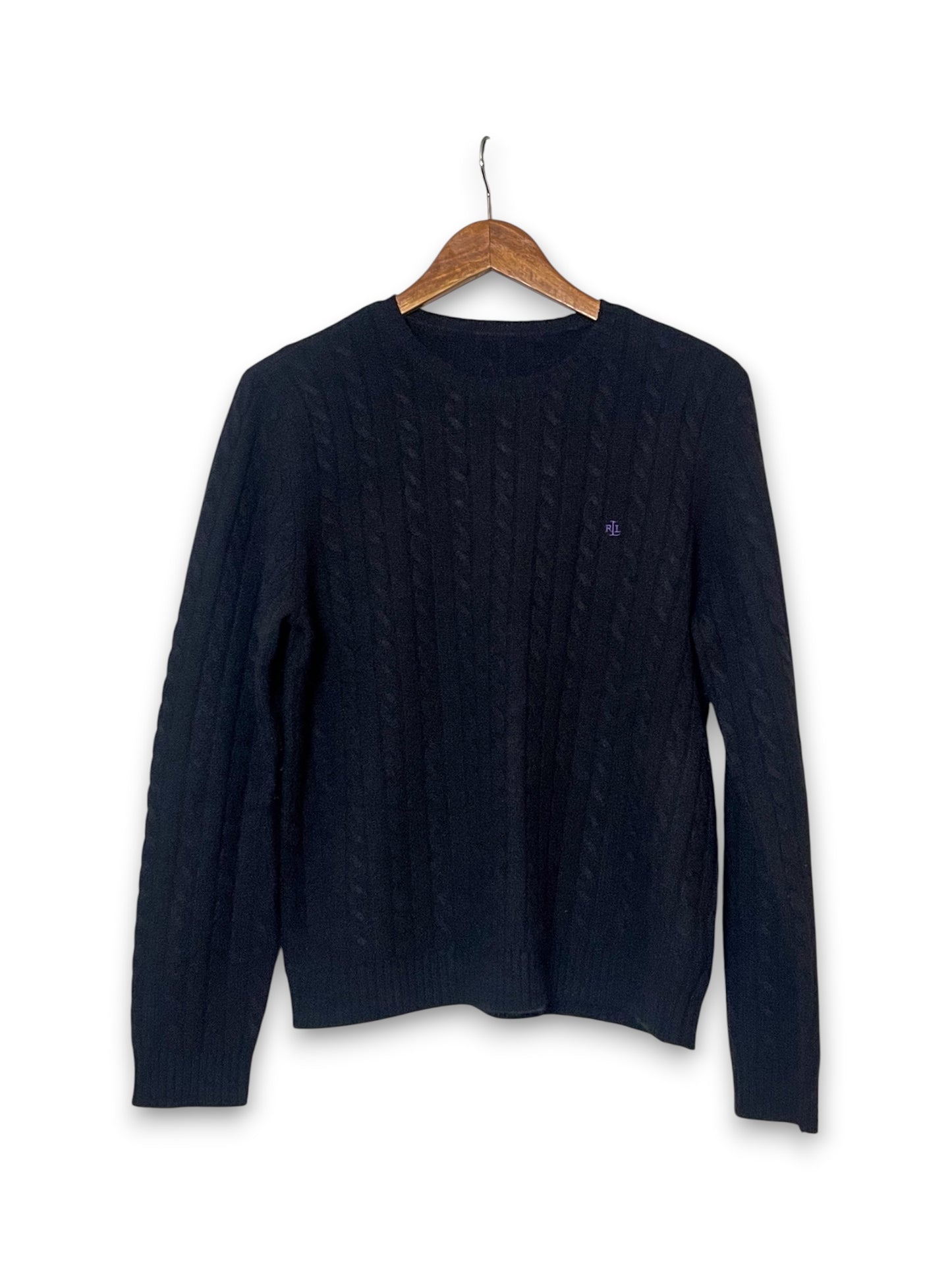 90’s/Y2K Black Cable Knit Sweater (M/L)