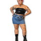 Denim Mini Skirt (1X)